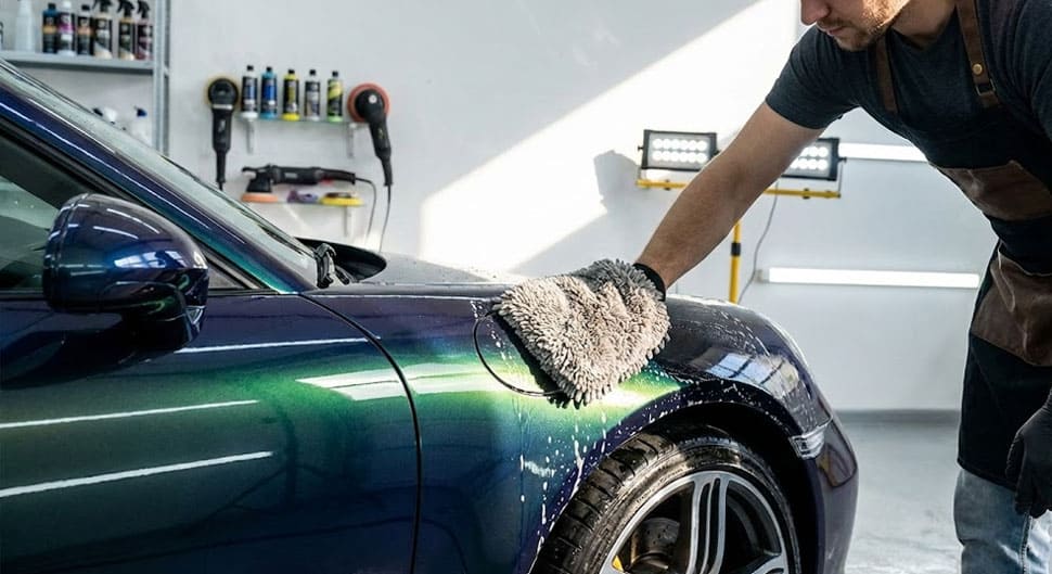 Уход за покрытием Хамелеон: мойка только мягкой губкой